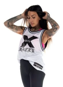 Dirty X-rated Unisex Mesh Linne, Vitt