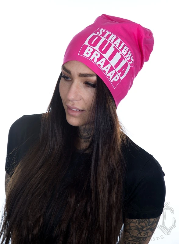 EXc Braaap Beanie, Pink/Wht 1 EXc Braaap Beanie, Pink/Wht