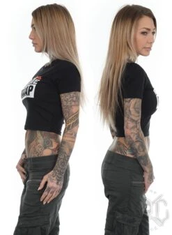 EXc Craziness Cropped Tee, Black -Straßenmode Kleidung exc craziness cropped tee black 5