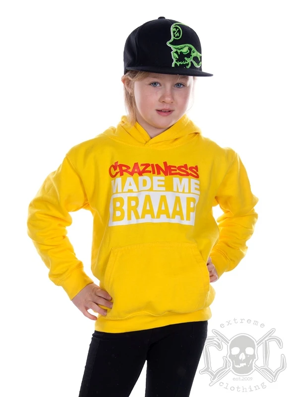 EXc Craziness Kids Hoodie, Yellow 1 EXc Craziness Kids Hoodie, Yellow