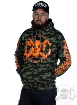 EXc E A F Camo Hoodie UniSex, Orange