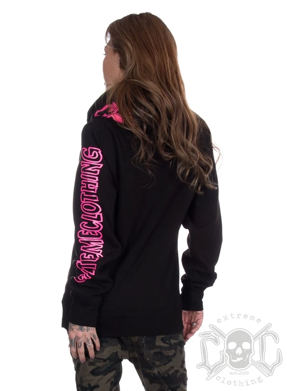 EXc E A F Cross Neck Hoodie, Black/Pink 4 EXc E A F Cross Neck Hoodie, Black/Pink – Bild 4