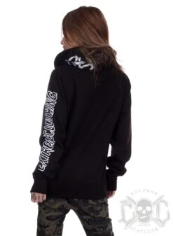 EXc E A F Cross Neck Hoodie Unisex, Black/White -Straßenmode Kleidung exc e a f cross neck hoodie unisex blackwhite 2