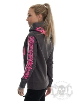 EXc E A F Hoodie, Grey N Pink -Straßenmode Kleidung exc e a f hoodie grey n pink 2
