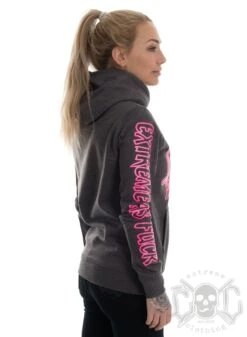 EXc E A F Hoodie, Grey N Pink -Straßenmode Kleidung exc e a f hoodie grey n pink 3