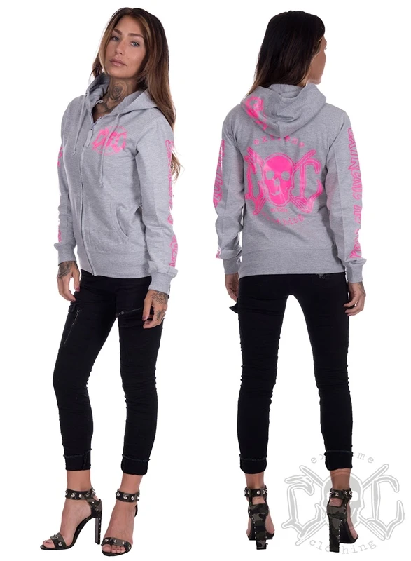 EXc E A F LOGO HOODIE Grey N Pink 2 EXc E A F LOGO HOODIE Grey N Pink – Bild 2