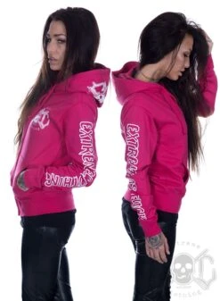 EXc E A F LOGO HOODIE, Rosa -Straßenmode Kleidung exc e a f logo hoodie rosa 2