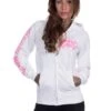 EXc E A F Logo Hoodie White N Pink