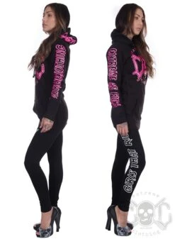 EXc E A F Long Hoodie Black N Pink -Straßenmode Kleidung exc e a f long hoodie black n pink 2