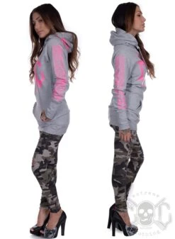 EXc E A F Long Hoodie Grey N Pink 5 EXc E A F Long Hoodie Grey N Pink -Straßenmode Kleidung exc e a f long hoodie grey n pink 2