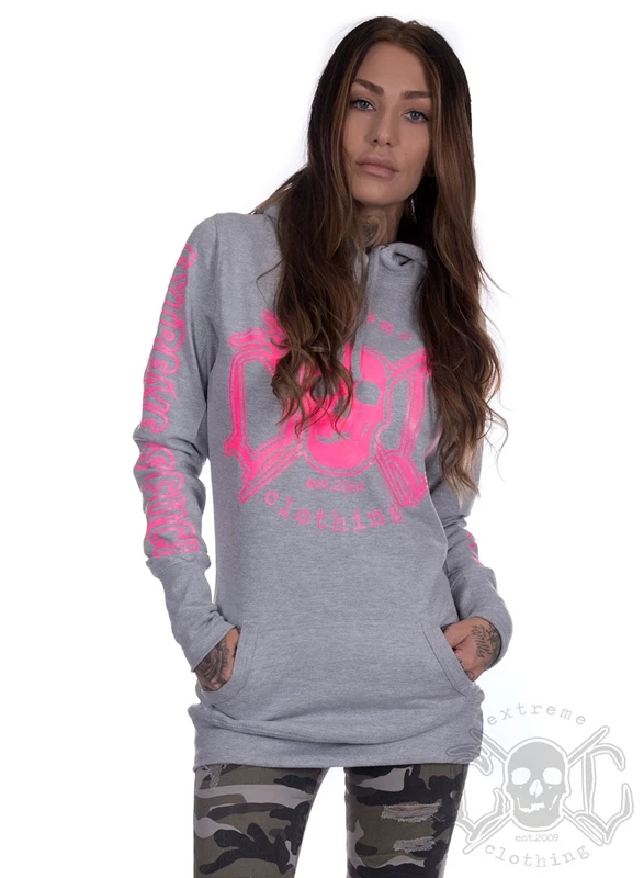 EXc E A F Long Hoodie Grey N Pink 1 EXc E A F Long Hoodie Grey N Pink