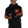 EXc E A F Men Zip Hoodie Black N Orange