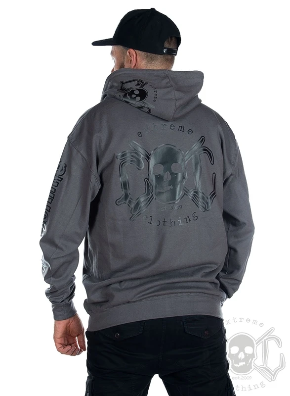 EXc E A F Men Zip Hoodie Grey N Black 2 EXc E A F Men Zip Hoodie Grey N Black – Bild 2
