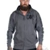 EXc E A F Men Zip Hoodie Grey N Black