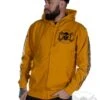 EXc E A F Men Zip Hoodie, Mustard/Black