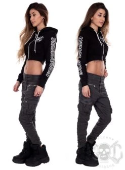 EXc E A F Short Hoodie, Black N White 8 EXc E A F Short Hoodie, Black N White -Straßenmode Kleidung exc e a f short hoodie black n white 2