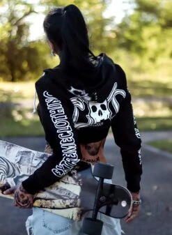 EXc E A F Short Hoodie, Black N White 11 EXc E A F Short Hoodie, Black N White -Straßenmode Kleidung exc e a f short hoodie black n white 5