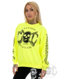 EXc E A F Sweatshirt, Neon Yellow