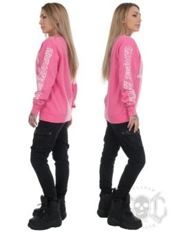 EXc E A F Unisex Sweatshirt, Baby Pink -Straßenmode Kleidung exc e a f unisex sweatshirt baby pink 2
