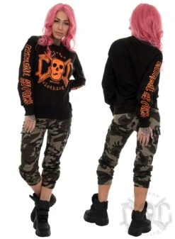 EXc E A F Unisex Sweatshirt, Black N Orange -Straßenmode Kleidung exc e a f unisex sweatshirt black n orange 4