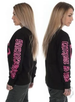 EXc E A F Unisex Sweatshirt, Black N Pink -Straßenmode Kleidung exc e a f unisex sweatshirt black n pink 2