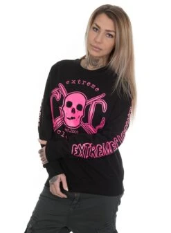 EXc E A F Unisex Sweatshirt, Black N Pink