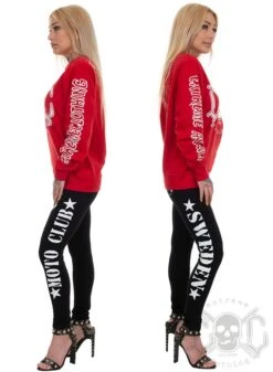 EXc E A F Unisex Sweatshirt, Red N White -Straßenmode Kleidung exc e a f unisex sweatshirt red n white 2