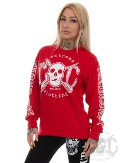 EXc E A F Unisex Sweatshirt, Red N White