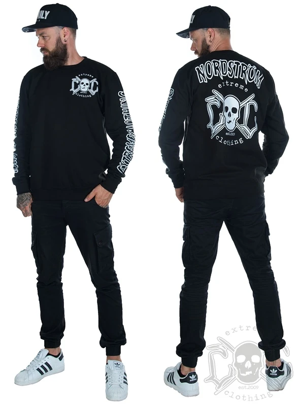 EXc E A F Your Name Biker Unisex Sweatshirt, Black 2 EXc E A F Your Name Biker Unisex Sweatshirt, Black – Bild 2