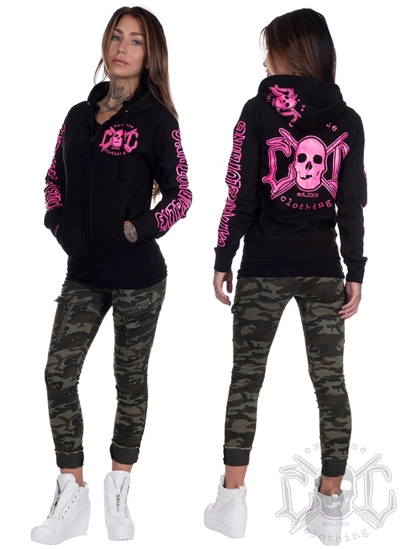 EXc E A F Zip Logo Hoodie Black N Pink 2 EXc E A F Zip Logo Hoodie Black N Pink – Bild 2