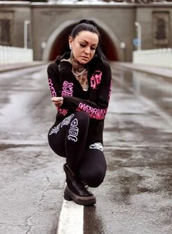 EXc E A F Zip Logo Hoodie Black N Pink 7 EXc E A F Zip Logo Hoodie Black N Pink -Straßenmode Kleidung exc e a f zip logo hoodie black n pink 3