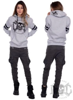EXc Game Day Skull Hoodie Unisex, Grey N Black -Straßenmode Kleidung exc game day skull hoodie unisex grey n black 1