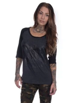 EXc Grey N Black ¾ Raglan Tee