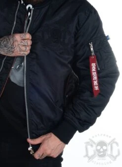 EXc Kevlar Bomber Jacka Black Skull -Straßenmode Kleidung exc kevlar bomber jacka black skull 2