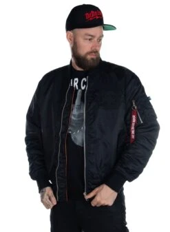 EXc Kevlar Bomber Jacka Black Skull