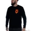 EXc Logo Sweatshirt Unisex, Black/Orange