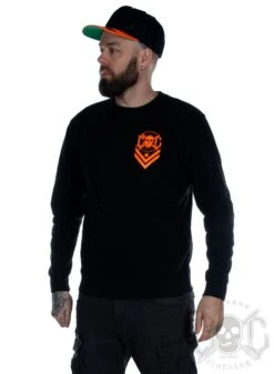 EXc Logo Sweatshirt Unisex, Black/Orange