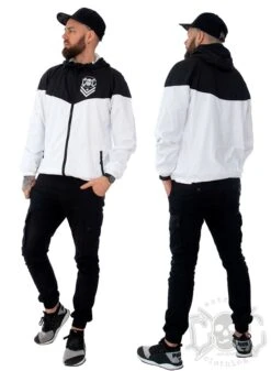 EXc Logo Unisex WindJacket, Black N White -Straßenmode Kleidung exc logo unisex windjacket black n white 2