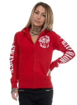 EXc Moto Club Sweden Zip Hoodie, Röd