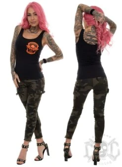 EXc Moto Club Tank, Black N Orange -Straßenmode Kleidung exc moto club tank black n orange 1