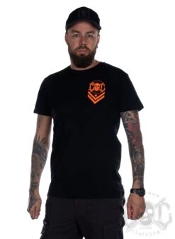 EXc New Logo Men Tee, Black N Orange
