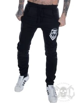 EXc NEW LOGO SWEATPANTS UNISEX, SVARTA