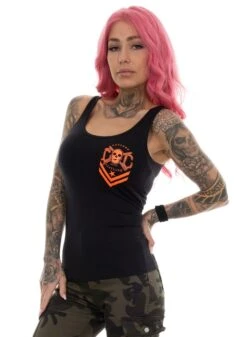 EXc New Logo Tank, Black N Orange