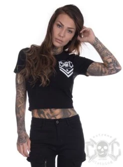 EXc New Skull Logo Cropped Tee
