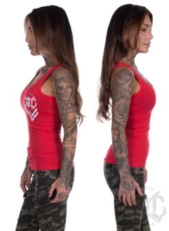 EXc New Skull Logo Tank, Röd -Straßenmode Kleidung exc new skull logo tank rod 2