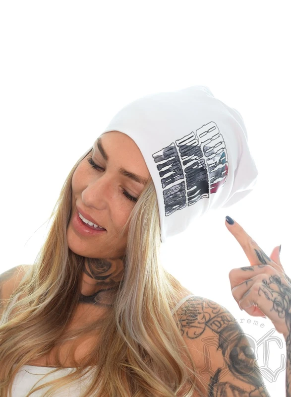 EXc Queen Dont Compete With Hoes Beanie, Vit 2 EXc Queen Dont Compete With Hoes Beanie, Vit – Bild 2