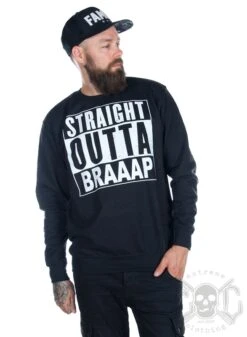 EXc S O Braaap Unisex Sweatshirt, Black Smoke