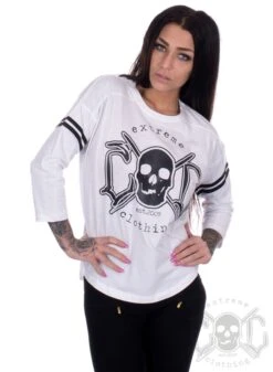 EXc Skull Football Tee, Vit