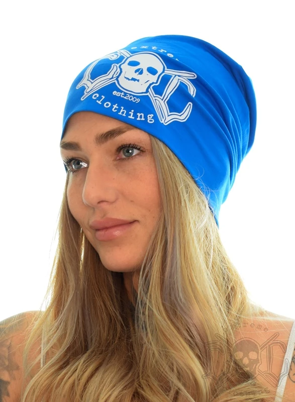 EXc Skull Logo Beanie, Sapphire Blue 2 EXc Skull Logo Beanie, Sapphire Blue – Bild 2