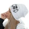 EXc Skull Logo Beanie, Vit